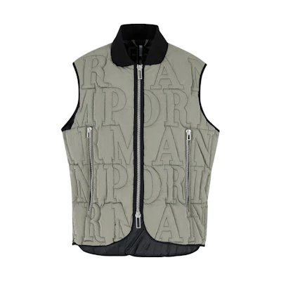EMPORIO ARMANI SS23 Green Sleeveless Zip-Up Embroidered Vest. 6R1BN81-NZKZ1-0643