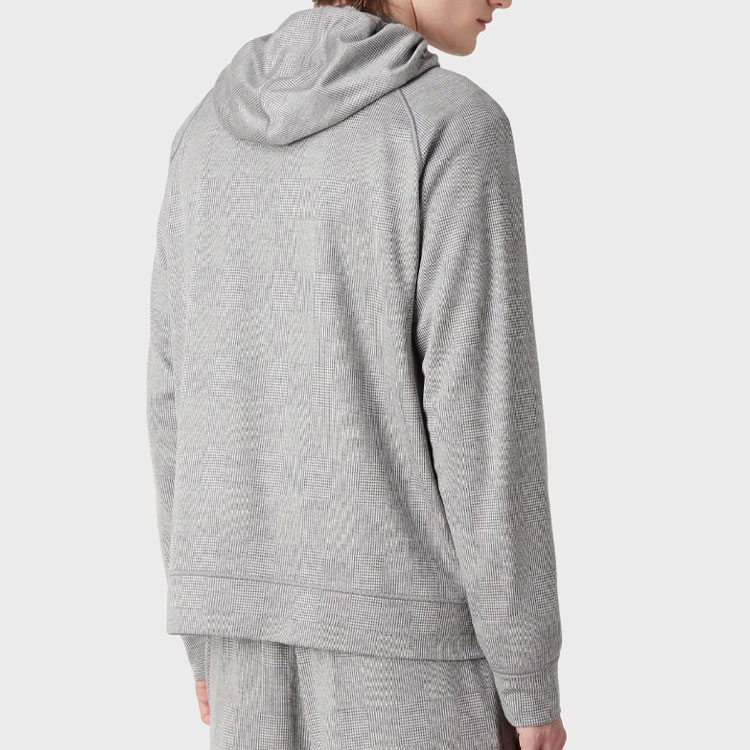 Purchase EMPORIO ARMANI SS23 Suéter Tejido con Capucha y Cordón Gris. 3R1B6P-1J28Z-0616