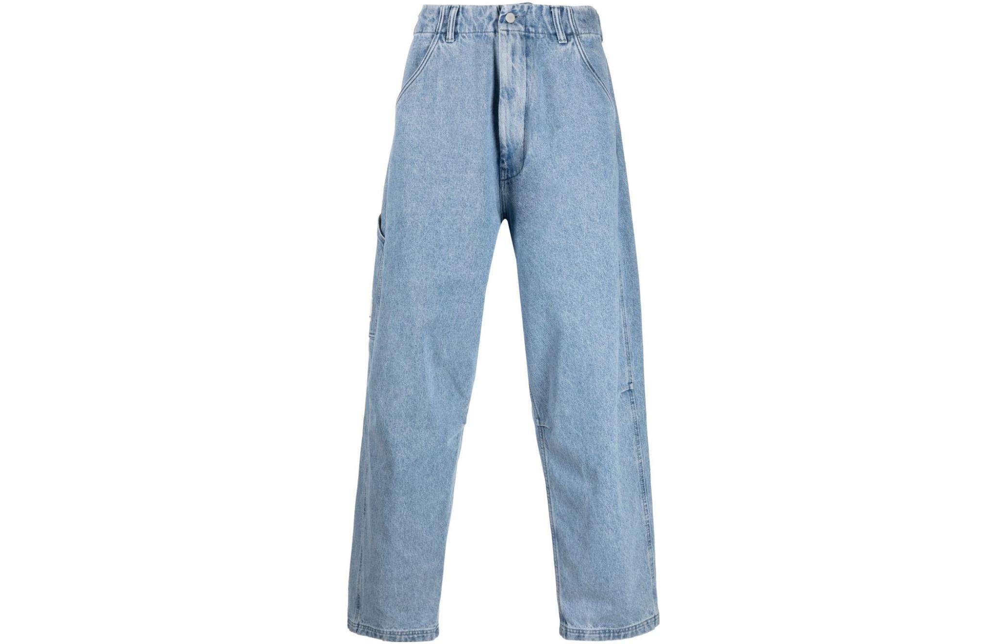 EMPORIO ARMANI SS23  High-Waisted Loose Fit Jeans - Blue. 3R1J66-1DD8Z-0943