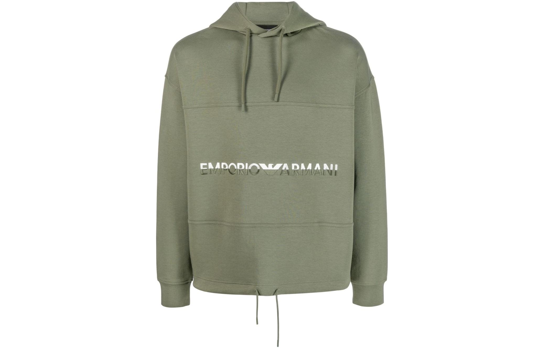 EMPORIO ARMANI SS23  Hoodie with Letter Print and Long Sleeves. 6R1MCM-1JHSZ-0643