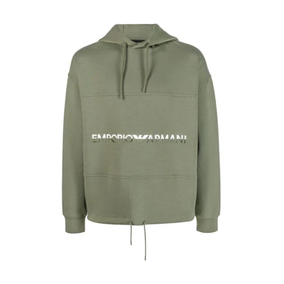 EMPORIO ARMANI SS23 Hoodie with Letter Print and Long Sleeves. 6R1MCM-1JHSZ-0643