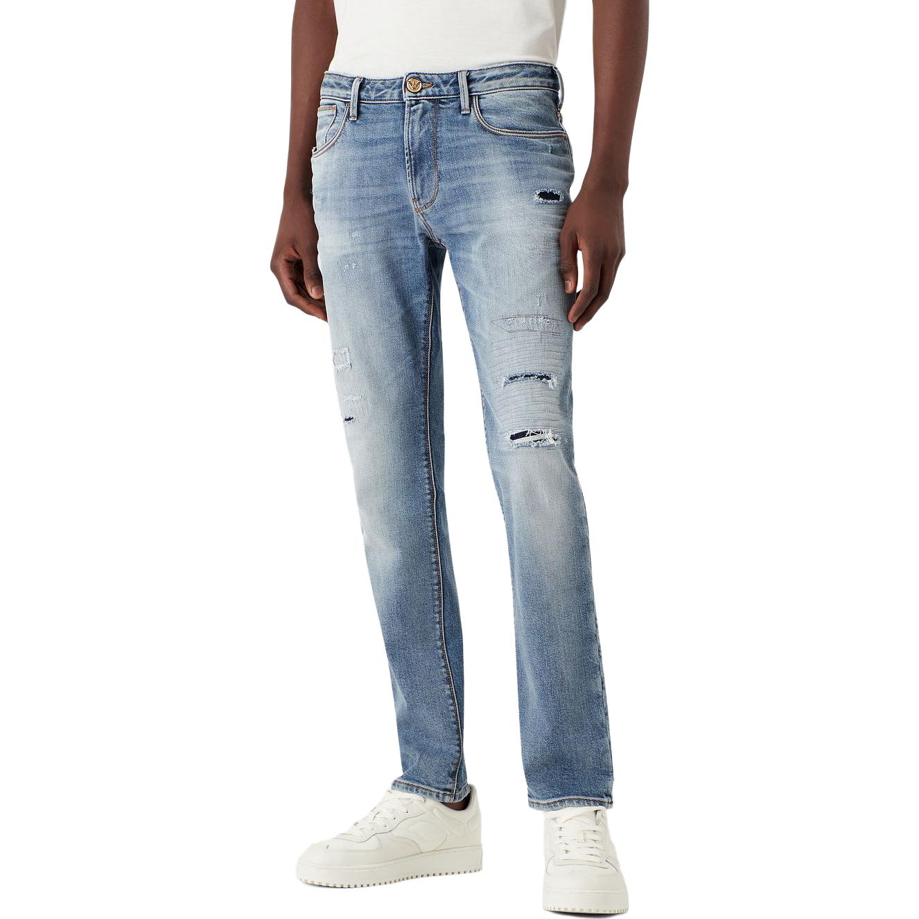 Emporio Armani SS23  Light Blue Distressed Button-Fly Jeans. 3R1J06-1D33Z-0943 圖 4