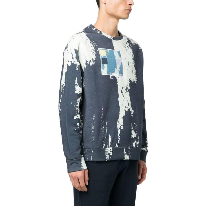 Purchase エンポリオアルマーニ SS23 ライトブルー ロゴ刺繍 クルーネック スウェットシャツ 3R1M6R-1JWFZ-F927