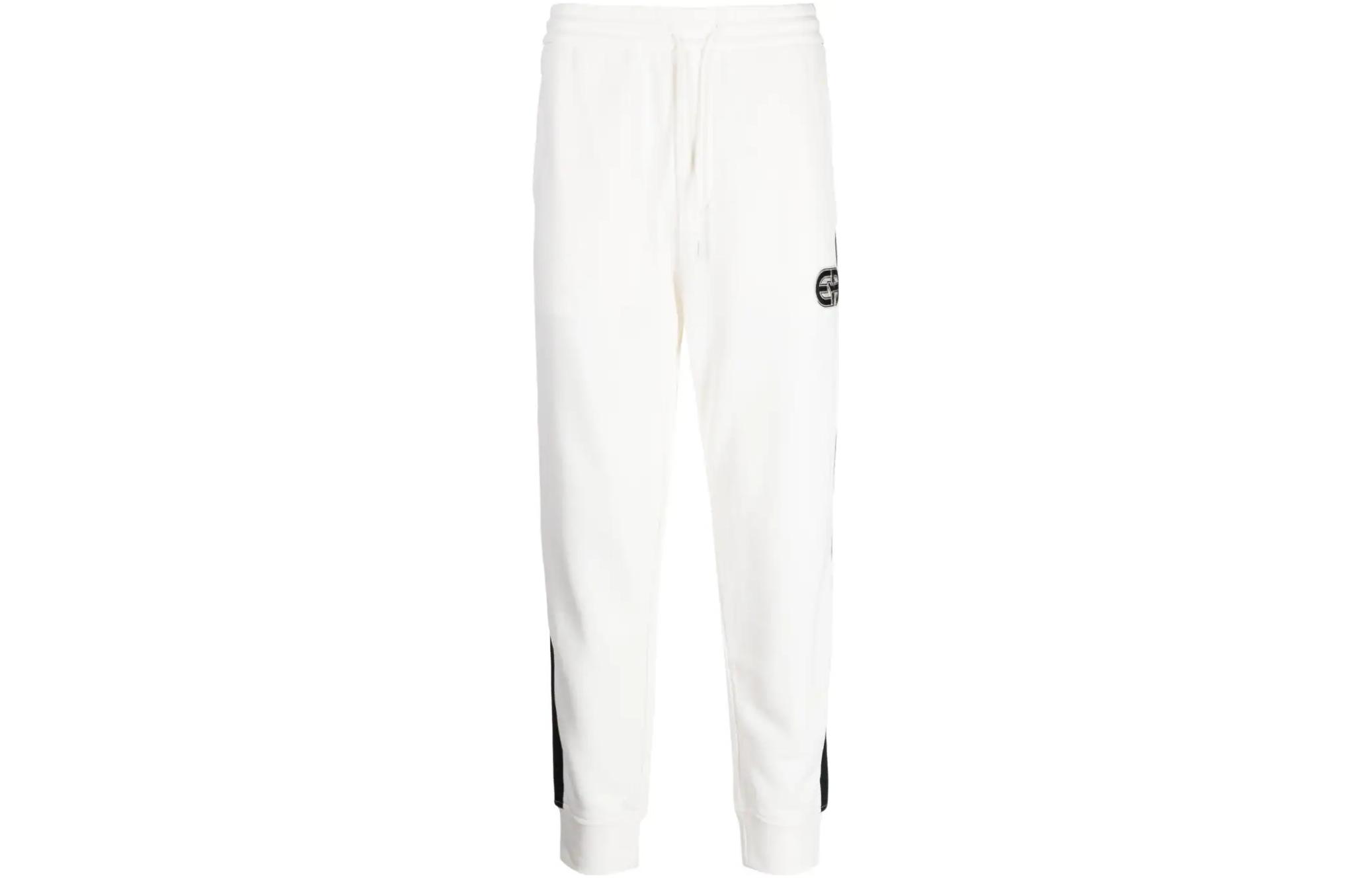 Order Emporio Armani SS23 Seluar Knit Logo Drawstring Putih Krim. 3R1PZ4-1JLYZ-0128