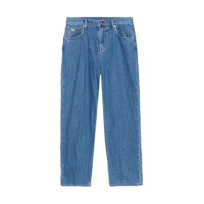 EMPORIO ARMANI SS23 Loose Fit Wide-Leg Denim Jeans Blue. 3R1J73-1DPWZ-0942