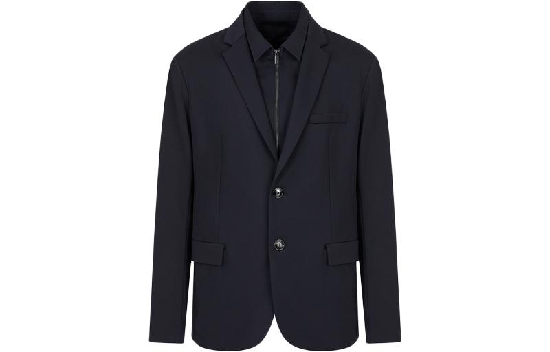 Order EMPORIO ARMANI SS23 海軍藍可拆內襯領西裝外套. 3R1GM0-1JMTZ-0920