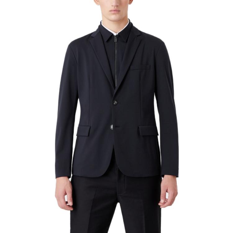 Lookbook EMPORIO ARMANI SS23 海軍藍可拆內襯領西裝外套. 3R1GM0-1JMTZ-0920