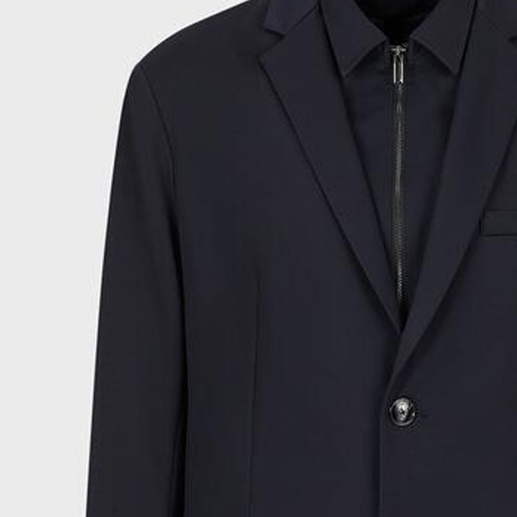 Purchase EMPORIO ARMANI SS23 海軍藍可拆內襯領西裝外套. 3R1GM0-1JMTZ-0920