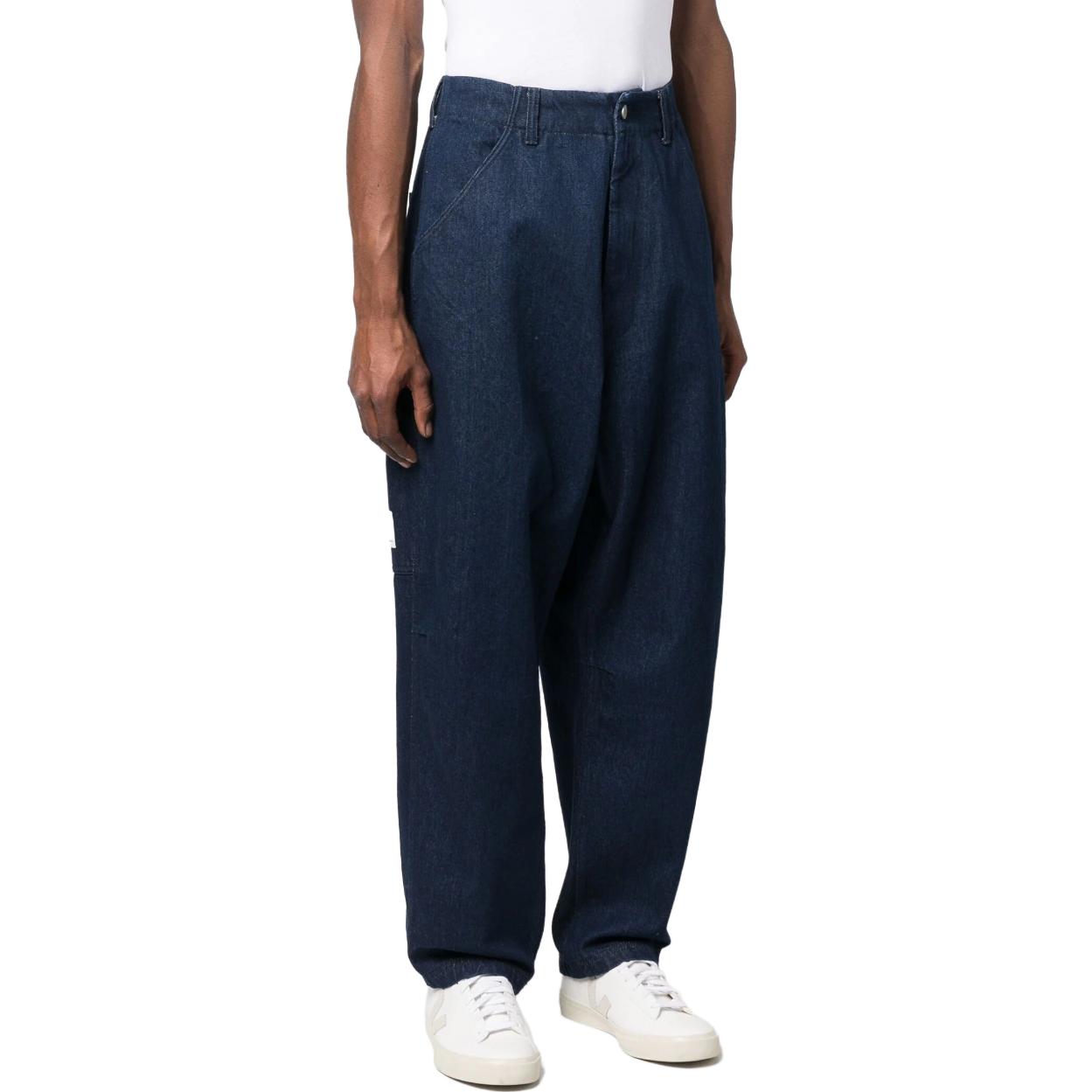 EMPORIO ARMANI SS23  Navy Blue High-Waisted Loose Fit Jeans 3R1J66-1DD8Z-0941 圖 5