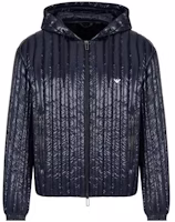 EMPORIO ARMANI SS23 Navy Blue Hooded Zip-Up Down Jacket 6R1B791-NKZZ1-0920 EMPORIO ARMANI SS23 Navy Blue Hooded Zip-Up Down Jacket 6R1B791-NKZZ1-0920