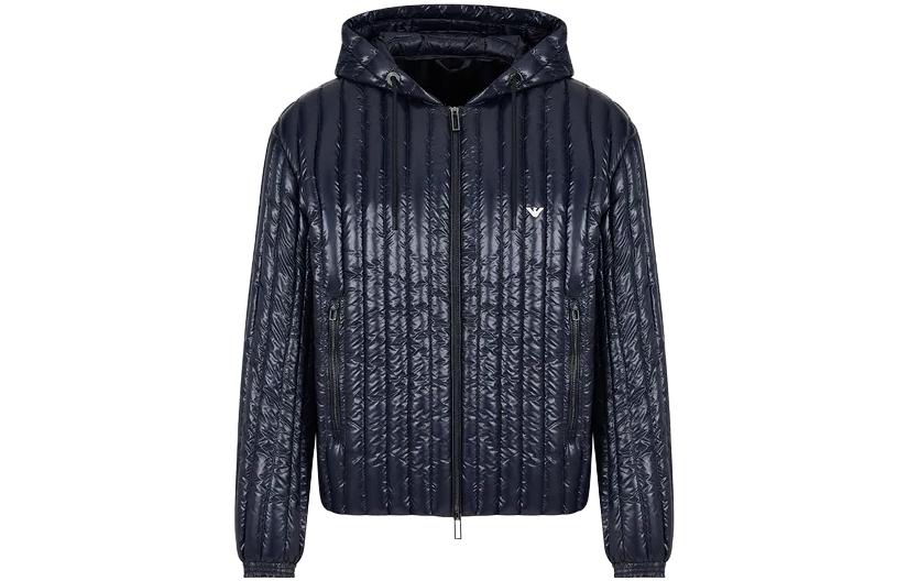 Order EMPORIO ARMANI SS23 Chaqueta Acolchada con Capucha Azul Marino Cremallera. 6R1B791-NKZZ1-0920