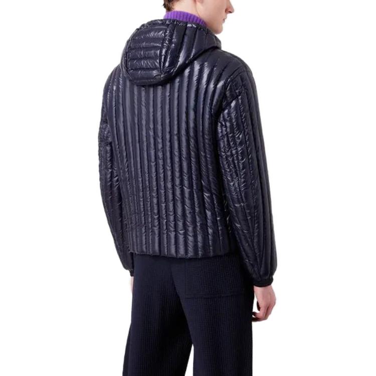 Purchase EMPORIO ARMANI SS23 Chaqueta Acolchada con Capucha Azul Marino Cremallera. 6R1B791-NKZZ1-0920