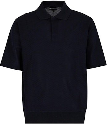 エンポリオアルマーニ SS23 ネイビーブルー テクスチャード ニット ポロシャツ 3R1F6Q-1JZJZ-0922 Buy エンポリオアルマーニ SS23 ネイビーブルー テクスチャード ニット ポロシャツ 3R1F6Q-1JZJZ-0922