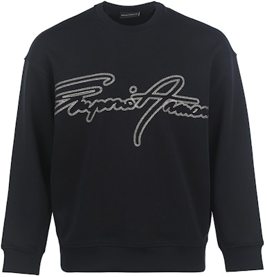 エンポリオ アルマーニ SS23 ネイビー クルーネック レター プリント スウェットシャツ 3R1MDK-1JHSZ-0920 Order エンポリオ アルマーニ SS23 ネイビー クルーネック レター プリント スウェットシャツ 3R1MDK-1JHSZ-0920