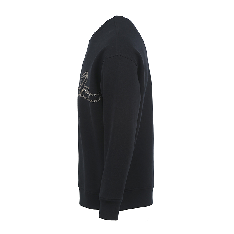 Shop エンポリオ アルマーニ SS23 ネイビー クルーネック レター プリント スウェットシャツ 3R1MDK-1JHSZ-0920