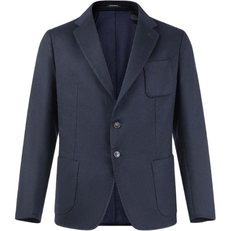 Emporio Armani SS23  Navy Single-Breasted Blazer with Patch Pockets. D41G45-D1088-922