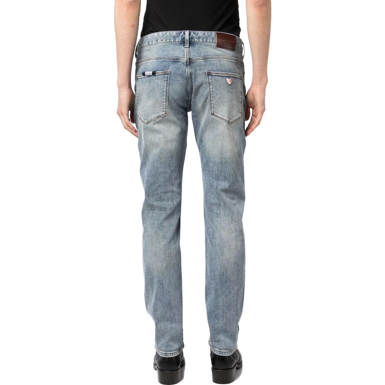 Emporio Armani SS23  Slim-Fit Logo Zipper Jeans Blue Grey. 3R1J06-1DMXZ-0943 圖 5