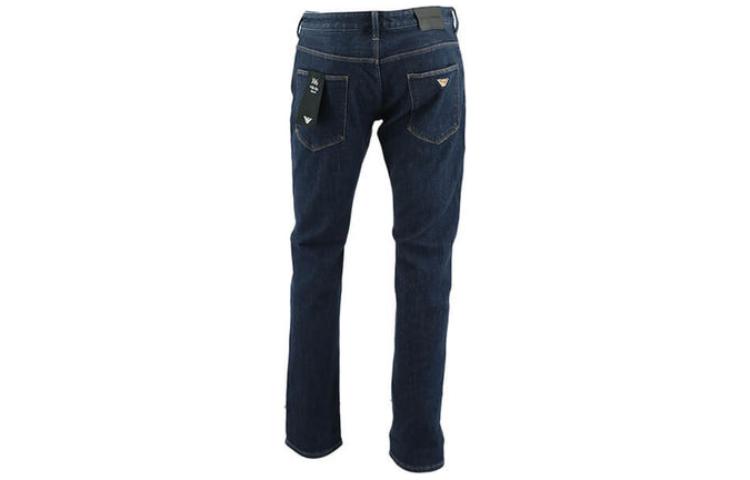 Lookbook EMPORIO ARMANI SS23 Slim Fit Jeans Pinggang Rendah Biru Lelaki 3R1J06-1DPXZ-0942