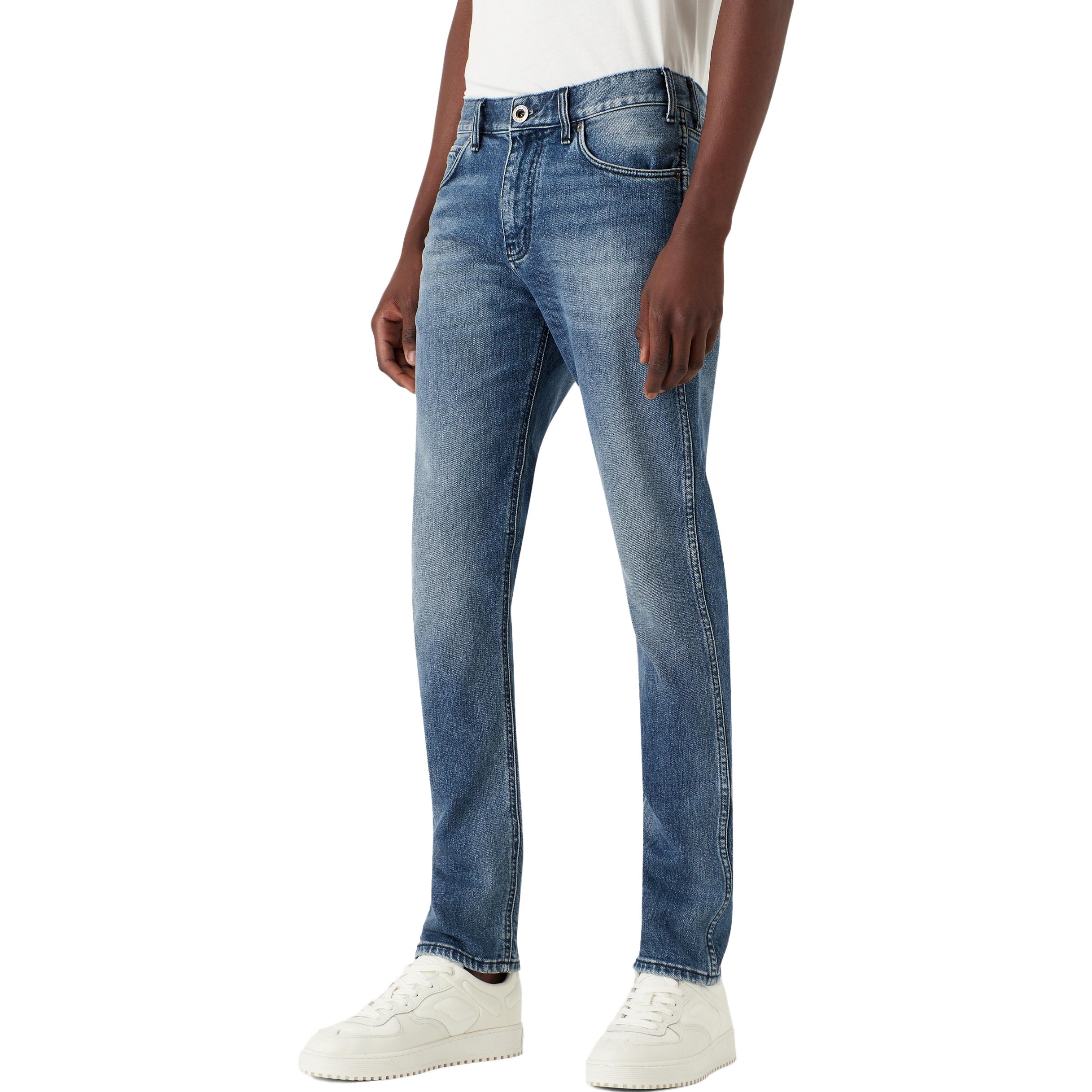 Details for EMPORIO ARMANI SS23 Seluar Jeans Denim Biru Potongan Lurus Mid-Rise Lelaki 3R1J16-1D0FZ-0942