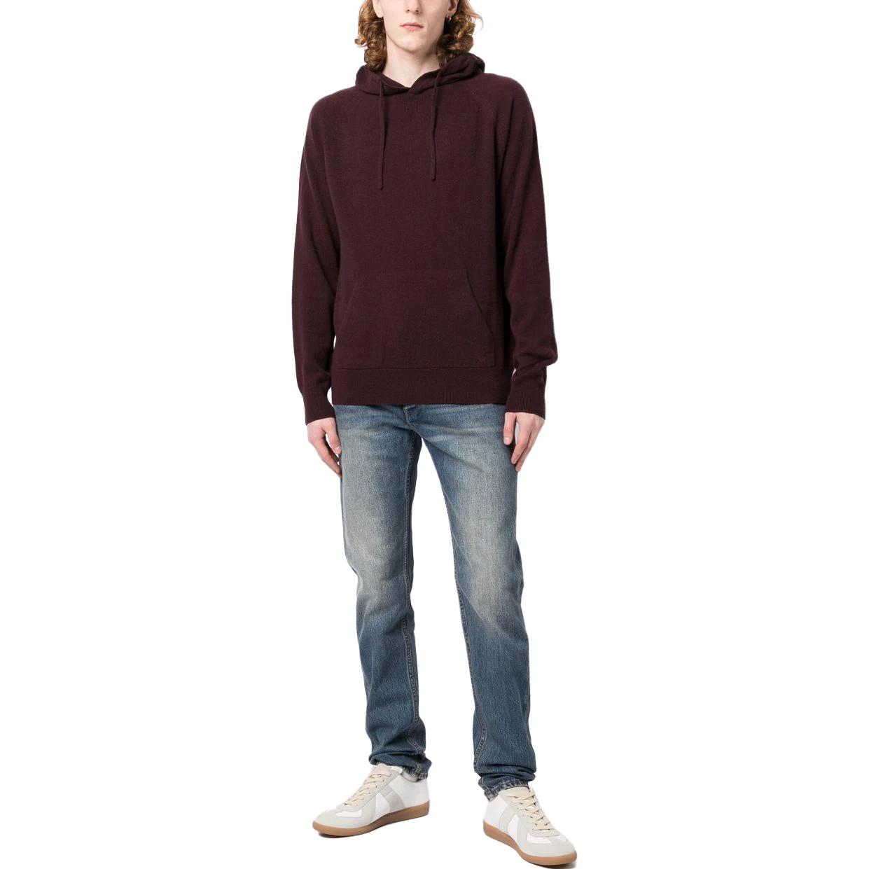 EMPORIO ARMANI SS23  Solid Color Hoodie Brown Long Sleeve Pullover. 8N1MY91MF8Z 圖 3