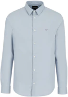 EMPORIO ARMANI SS23 Solid Color Long Sleeve Shirt - Blue 8N1C091-NI9Z1-0785 EMPORIO ARMANI SS23 Solid Color Long Sleeve Shirt - Blue 8N1C091-NI9Z1-0785