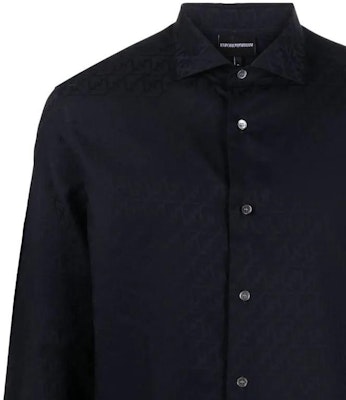 EMPORIO ARMANI SS23 Kemeja Lengan Panjang Biru Dongker Navy Solid Button-Up 3R1C86-1K0DZ-F9A8 Details for EMPORIO ARMANI SS23 Kemeja Lengan Panjang Biru Dongker Navy Solid Button-Up 3R1C86-1K0DZ-F9A8