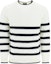 Buy Emporio Armani SS23 Striped Logo Cotton Crewneck Sweater Cream Color. 3R1MXC-1MD1Z-0101