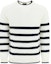 Order Emporio Armani SS23 Striped Logo Cotton Crewneck Sweater Cream Color. 3R1MXC-1MD1Z-0101