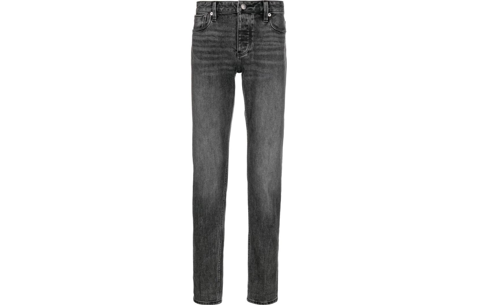EMPORIO ARMANI SS23  Washed Black Straight-Leg Casual Jeans. 3R1J75-1DPYZ-0006