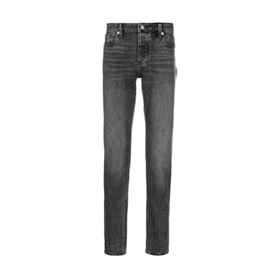 EMPORIO ARMANI SS23 Washed Black Straight-Leg Casual Jeans. 3R1J75-1DPYZ-0006