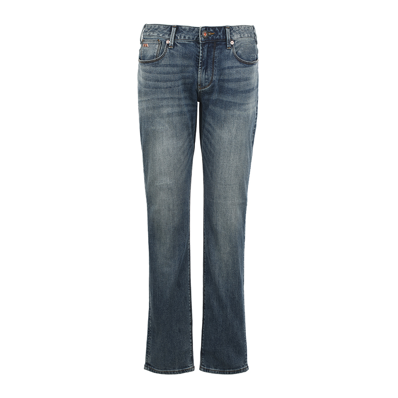 Emporio Armani SS23  Washed Straight-Leg Casual Jeans Blue. 3R1J06-1DMXZ-0942