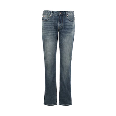 Emporio Armani SS23 Washed Straight-Leg Casual Jeans Blue. 3R1J06-1DMXZ-0942