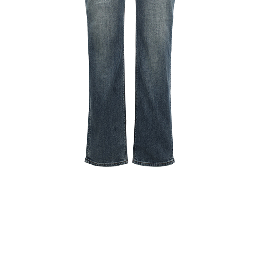 Sizing Emporio Armani SS23 Seluar Jeans Kasual Biru Potongan Lurus. 3R1J06-1DMXZ-0942