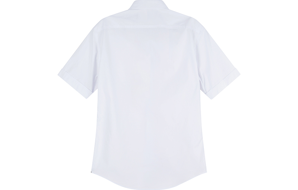 Lookbook EMPORIO ARMANI SS23 白色休闲短袖纽扣衬衫. D41CS4-01C68-100