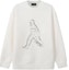 Order EMPORIO ARMANI SS23 White Embroidered Silhouette Crewneck Sweatshirt. 3R1MDQ-1JHSZ-0101