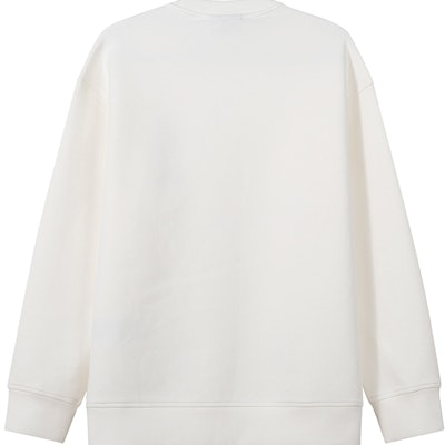 EMPORIO ARMANI SS23 White Embroidered Silhouette Crewneck Sweatshirt. 3R1MDQ-1JHSZ-0101 Lookbook EMPORIO ARMANI SS23 White Embroidered Silhouette Crewneck Sweatshirt. 3R1MDQ-1JHSZ-0101
