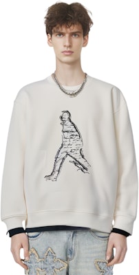 EMPORIO ARMANI SS23 White Embroidered Silhouette Crewneck Sweatshirt. 3R1MDQ-1JHSZ-0101 Shop EMPORIO ARMANI SS23 White Embroidered Silhouette Crewneck Sweatshirt. 3R1MDQ-1JHSZ-0101