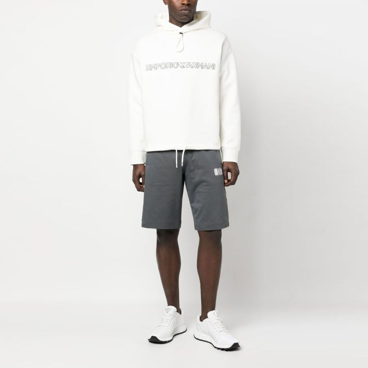 Emporio Armani SS23  White Logo Embroidered Drawstring Hoodie. 3R1MBC-1JHSZ-0101 圖 3