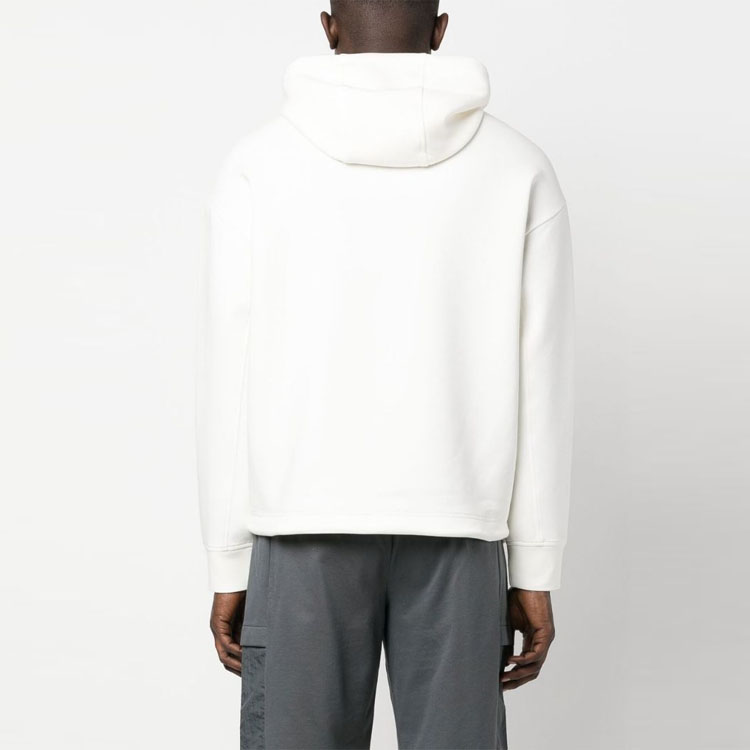 Emporio Armani SS23  White Logo Embroidered Drawstring Hoodie. 3R1MBC-1JHSZ-0101 圖 4