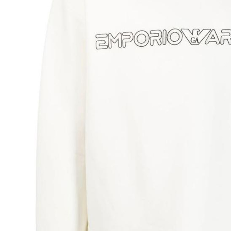 Emporio Armani SS23  White Logo Embroidered Drawstring Hoodie. 3R1MBC-1JHSZ-0101 圖 7