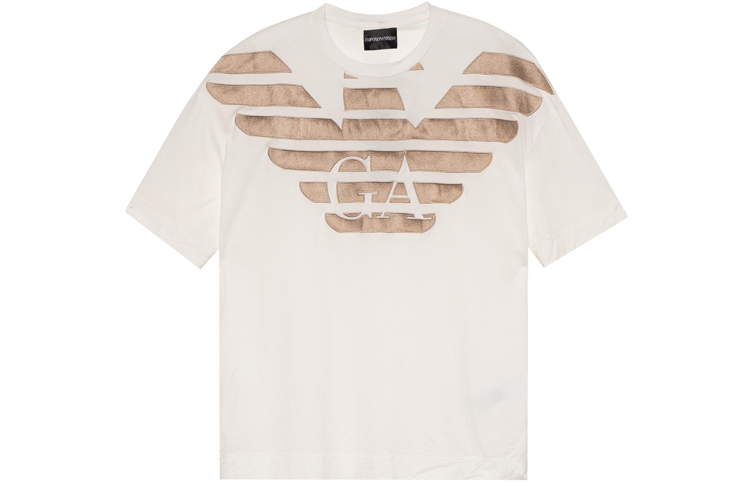 Emporio Armani SS23  White Logo Print Crewneck T-Shirt. 3R1TZ2-1JUVZ-01G0