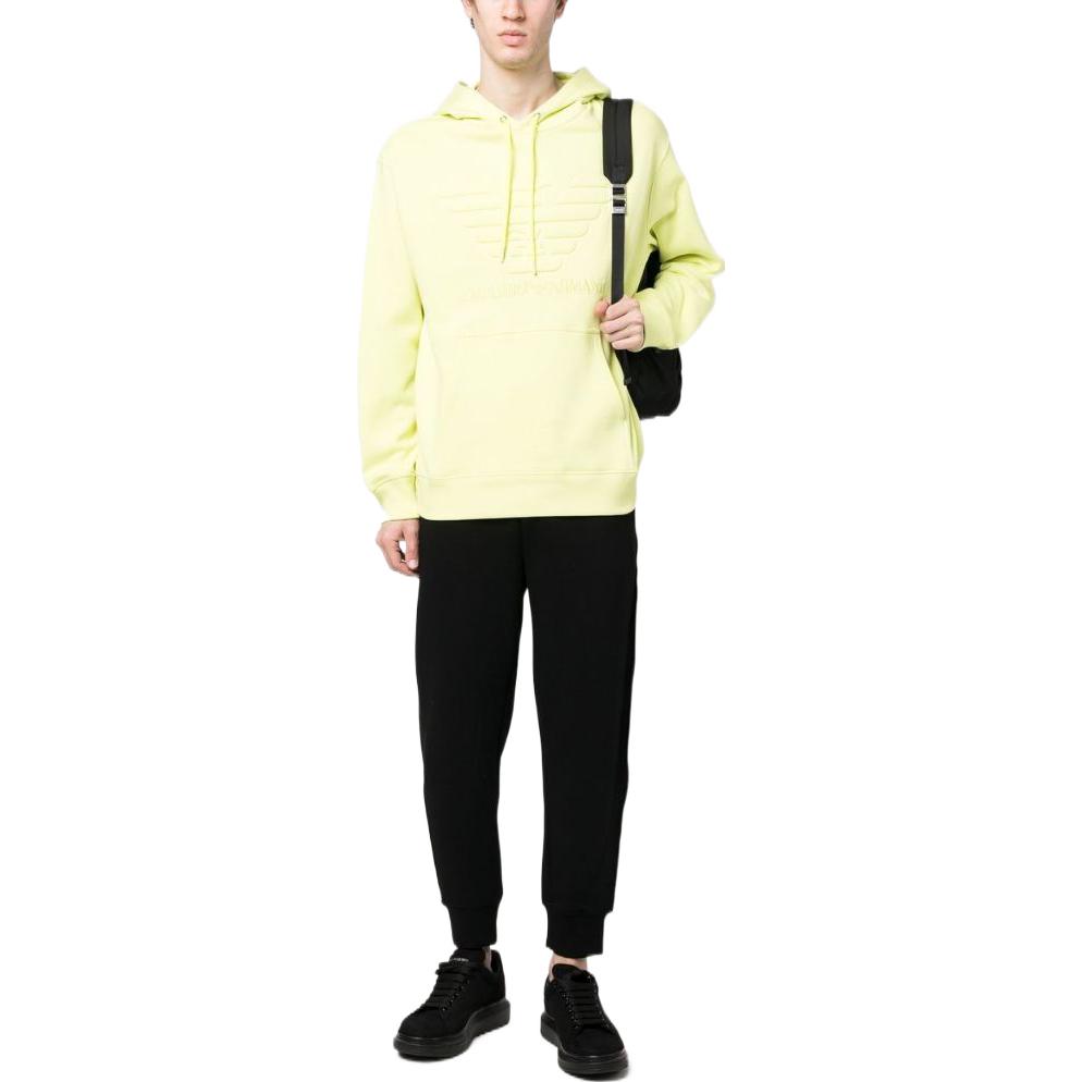Emporio Armani SS23  Yellow Embossed Letter Long Sleeve Hoodie. 3R1M7Q1-JWEZ-0206 圖 3