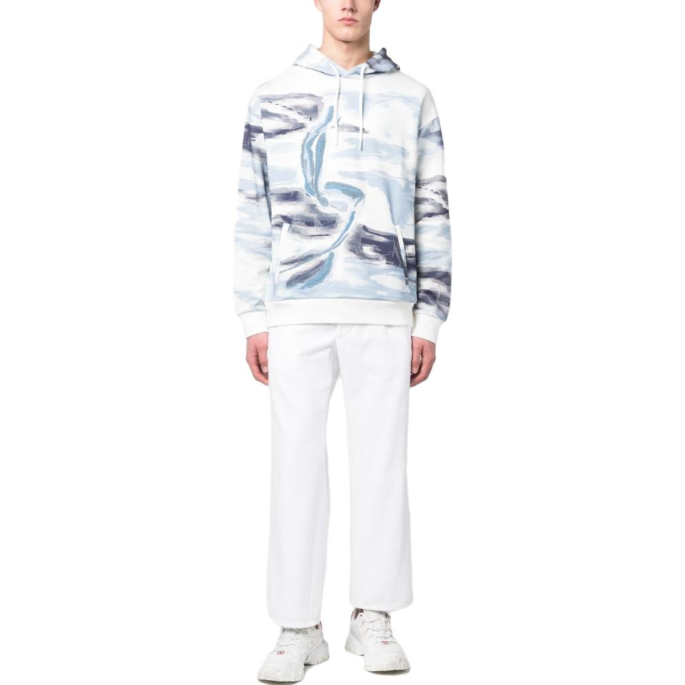 Emporio Armani SS23 Abstract Print Hoodie Men’s Blue 3R1M8P-1J5SZ-F1D2 圖 3