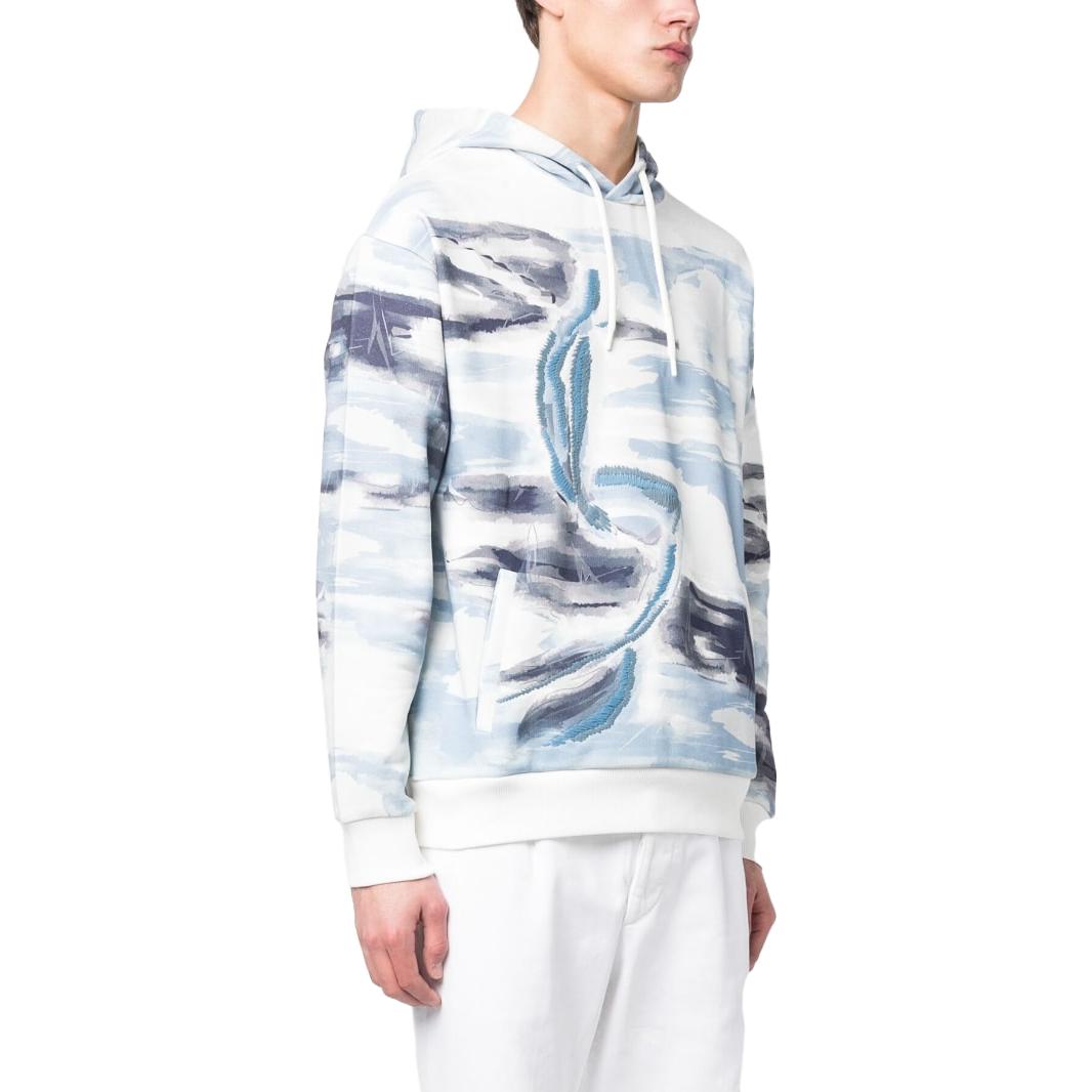 Emporio Armani SS23 Abstract Print Hoodie Men’s Blue 3R1M8P-1J5SZ-F1D2 圖 5