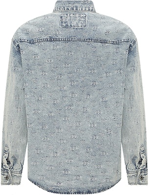 EMPORIO ARMANI SS23 All-Over Logo Shirt Blue Menswear 6L1CE3-1DMAZ-0943 Lookbook EMPORIO ARMANI SS23 All-Over Logo Shirt Blue Menswear 6L1CE3-1DMAZ-0943