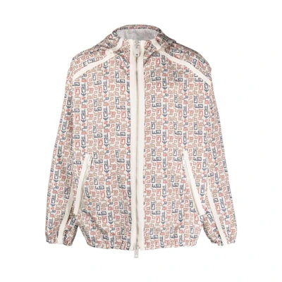 Emporio Armani SS23 All-Over Print Bomber Jacket Beige 3R1B6F-1N6HZ-F184