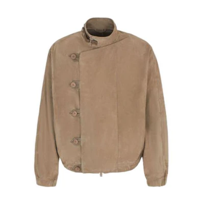 Emporio Armani SS23 Beige High-Neck Single-Breasted Jacket D4SR10-DSP12-1461