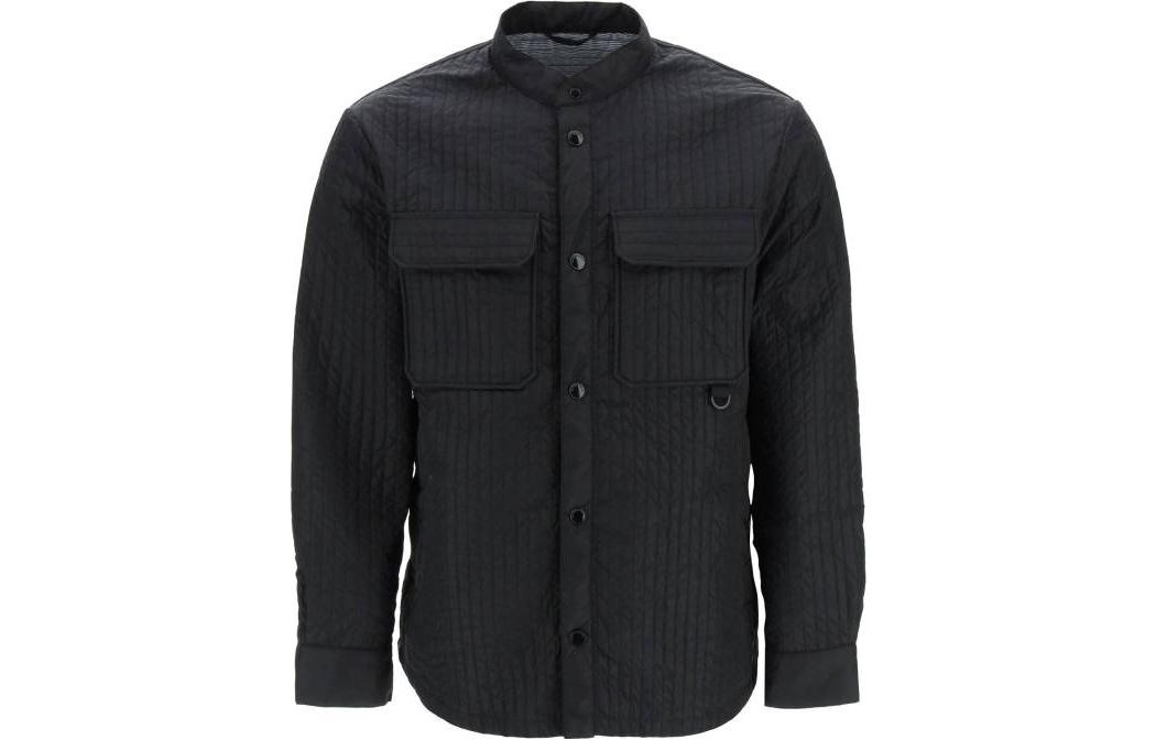 Emporio Armani SS23 Black Button-Up Pocket Detail Long Sleeve Jacket 3R1BB7-1NRIZ-0999