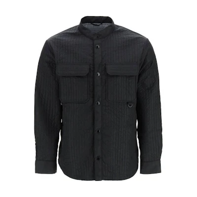 Emporio Armani SS23 Black Button-Up Pocket Detail Long Sleeve Jacket 3R1BB7-1NRIZ-0999
