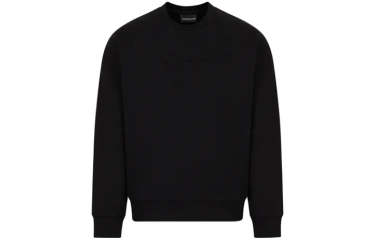 Emporio Armani SS23 Black Crewneck Pullover Sweatshirt 3R1MDJ-1JWPZ-0097